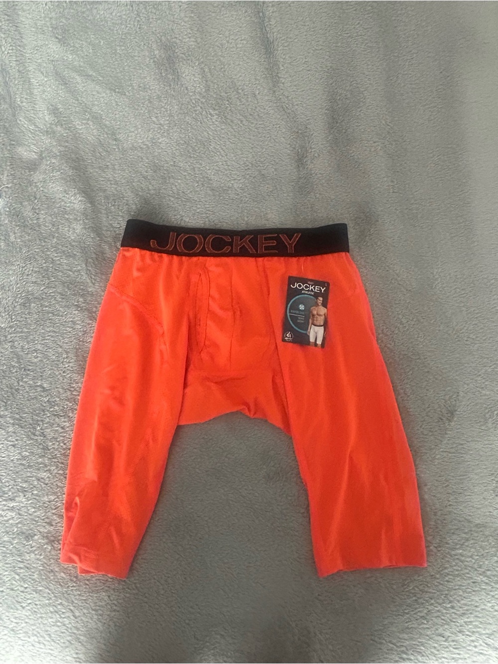 Jockey Mens ' Orange boxer briefs.  Longer length